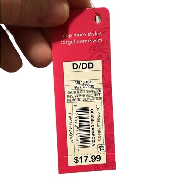 Xhilaration Women’s Swimsuit Bikini Blue and White Stripe XL D DD - Picture 11 of 12